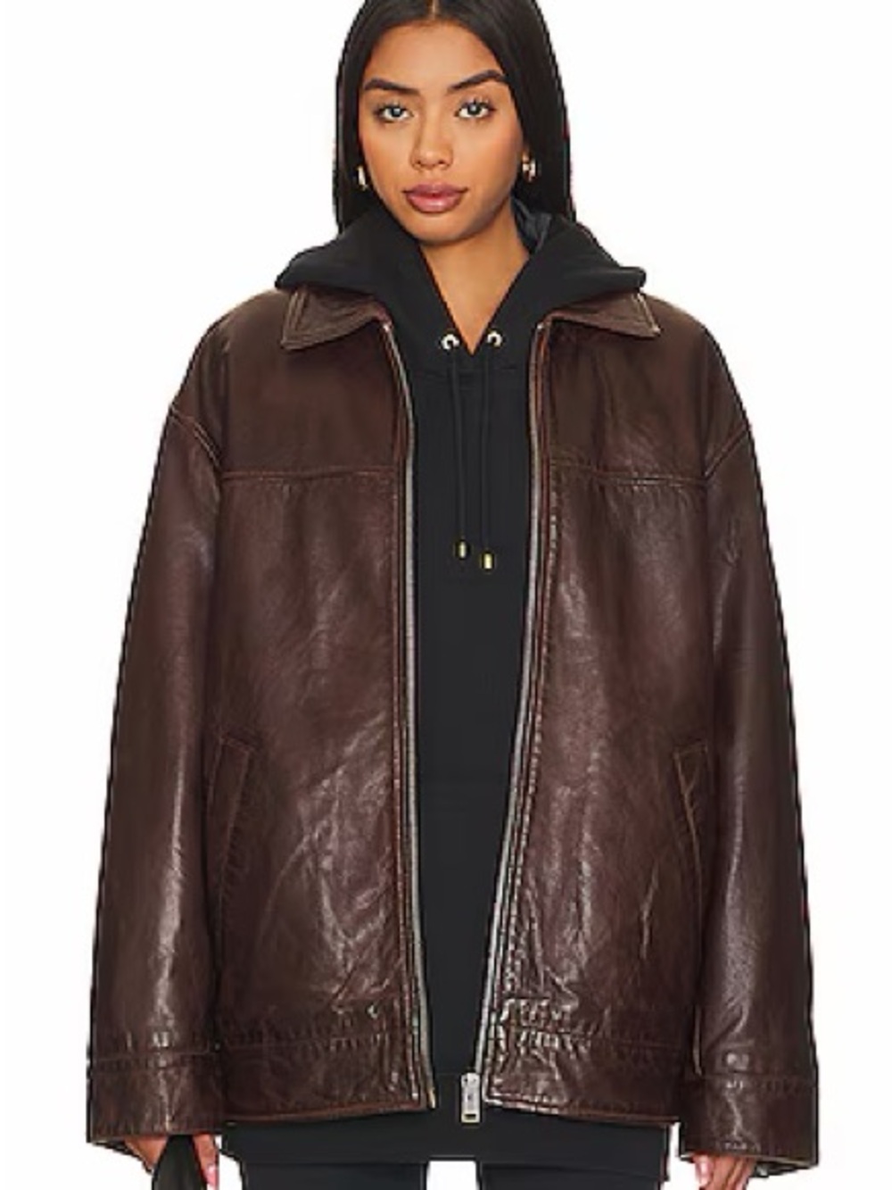 LAMARQUE Theia Leather Bomber Jacket